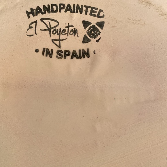 Handpainted in Spain pitcher 7” tall about 16”‎ diameter - Picture 3 of 4